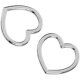 thumbnail image 4 of Nvzi 10 piezas de hebilla de anillo de metal artesanal en forma de corazón para cinturones, bolsos, correas, zapatos, color plateado, 4 of 5