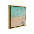 thumbnail image 4 of Stupell Industries Beachgoers Aerial View Landscape Painting Gold Floater Framed Canvas Art Print Wall Art, 25 x 25, 4 of 10