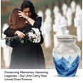 thumbnail image 4 of MUKTIVE Blue Urns for Human Ashes Adult - Cremation Urns for Ashes Adult Female Mother - 3 Inch Urn for Burial - Keepsake Decorative Urn for Dad, 4 of 7
