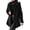Black, variant on Women's Sherpa Long Sleeve Hooded Button Front Jacket Loose for Fall Winter