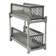 thumbnail image 5 of 2-Tier Under Sink Organizer with Pull Out Sliding Storage Drawer for Home Bathroom Kitchen White/Grey 14.57in, 5 of 26