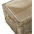 thumbnail image 4 of HPM9002B  30" Wicker Storage Trunk, Collapsible for flat storage, Rattan-Kubusoft Gray, Coastal for Office, Dorm Room-LivingRoom, Bedroom, Dining Room, Natural, 4 of 12
