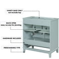 thumbnail image 5 of EUROCO 30" Bathroom Vanity Base Only,Bathroom Vanity Without Top Sink, Modern Freestanding Bathroom Storage Cabinet with Doors and Drawer,Solid Wood Frame,Green, 5 of 8