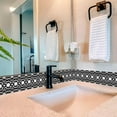 thumbnail image 3 of Mi Alma Black White Floral Peel & Stick Vinyl Backsplash Tiles 5x5, 24 pcs, 3 of 10