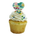 thumbnail image 5 of Koi Fish Pond Water Dance Heart Love Cupcake Picks Toppers Decoration Set of 6, 5 of 7