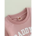 thumbnail image 5 of Toddler Baby Girl Clothes Daddys Girl Long Sleeve Pullover Sweatshirt Stretch Jogger Pants Infant Fall Winter Outfit, 5 of 7