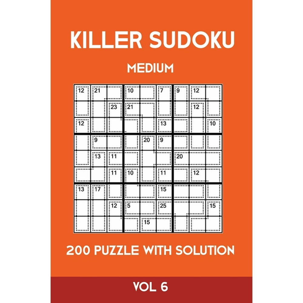 Killer Sudoku Medium 200 Puzzle wIth Solution Advanced Puzzle Sumdoku