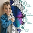 thumbnail image 3 of Blackout Kids Curtains,Purple Butterfly Rose Pattern Childrens Insulated Curtains Set Of 2,Bedroom Essentials,Toddler Room Decor 52"x63", 3 of 5