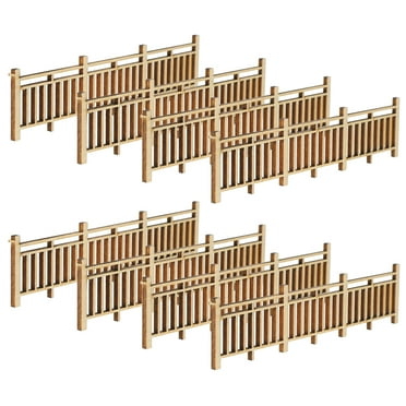 Ferencaa 8Pcs Mini House Retro Fences Micro Landscape Fences Decorative Farm Fake Fence Decors