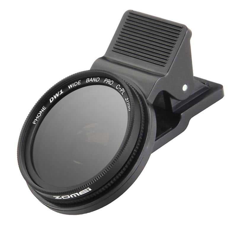 37mm Clipon Cellphone Camera Lens Filter, CPL Lens Filter with Phone