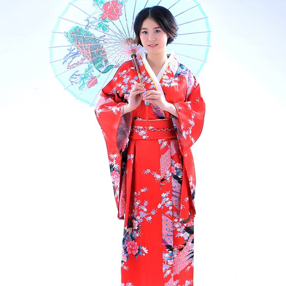 FcBaudy Short Sleeve Round-Neck Dress,Womens Dresses,Summer Dresses for Women Women Lady Cosplay Costume Fancy Dress Japanese Style Kimono Performance Cloth Women Dress
