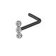 thumbnail image 4 of 1 pieza de anillo de nariz con pasador de cristal 0,8*7mm conjunto de aro de nariz de acero inoxidable joyería piercing de perno, 4 of 5