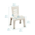 thumbnail image 2 of ECR4Kids Stackable Bentwood Chair, 10in Seat Height, Montessori Furniture, White Wash, 2-Pack, 2 of 9