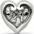 thumbnail image 4 of Sterling Silver Reflections 21 Heart Bead (9.3 X 9.2) Made In India -Jewelry By Sweet Pea, 4 of 8