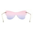 thumbnail image 4 of Womens Shield Oversize Large Butterfly Shape Hippie Sunglasses Gold Pink Blue, 4 of 4