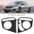 thumbnail image 3 of Suuonee Tapacubos para volante de coche, 2 piezas de fibra de carbono para el interior del coche, para Honda Civic Sedan 2016-2018 Ecomeon no, 3 of 5