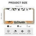 thumbnail image 3 of Halloween Pumpkin Ghost Boo License Plate Frames 2 Pack Autumn Halloween License Plate Frame License Plate Shield Frame 2 Hole Quality Aluminum License Plate Cover, 3 of 6