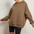thumbnail image 6 of kytmyeq Womens Oversized Sweatshirts Fleece Hoodies Long Sleeve Shirts Pullover Fall Clothes With Pocket, 6 of 6