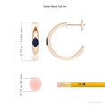 thumbnail image 3 of ANGARA Natural Pear Blue Sapphire Solitaire Hoop Earrings in 14K Rose Gold for Women (Size-5x3mm) | September Birthstone, Anniversary, Jewelry Gift for Women | Natural Blue Sapphire Earrings, 3 of 8