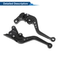 thumbnail image 5 of Unique Bargains Short Brake Clutch Levers for Aprilia Tuono V4R 2011-2016 6 Position Adjustable Motorcycle Handlebar Brake Lever T6 6061 Aluminum Alloy Black 1 Set, 5 of 7