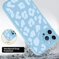 thumbnail image 4 of for iPhone 14 Pro Max Case Silicone Cute Blue Leopard Print Pattern Slim Fit Cover with Cheetah Print for Women Girls Protective Phone Case for iPhone 14 Pro Max 6.7 Inch, 4 of 11