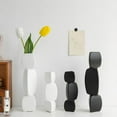 thumbnail image 3 of Porcelain Vases Table Modern Ceramic Geometric Pottery For Living Room Wedding Decor, 3 of 11