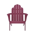 thumbnail image 3 of Kingfisher Lane Traditional Wood Outdoor Chair with Arm Rests in Red, 3 of 11