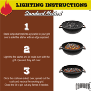 (2 pack) Cowboy 15 Pound Oak & Hickory Lump Charcoal