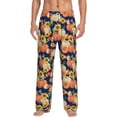 thumbnail image 2 of Lsque fall Pumpkin Daisy Print Men's Pajama Pants, Lounge Pant - Comfortable Home Wear,Elastic Waistband, Stylish Design-X-Large, 2 of 9