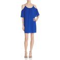 thumbnail image 1 of Vestido Acampanado French Connection Polly Plains para Mujer Azul Mediano, 1 of 1