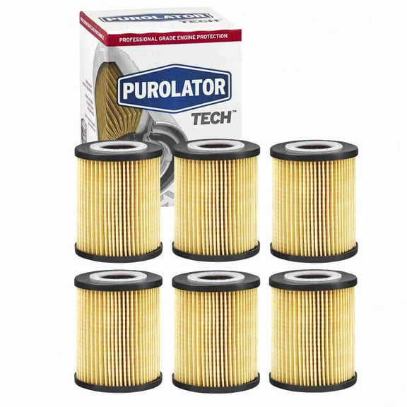6 pc Purolator TECH TL25247 Engine Oil Filters for 041-8149 11 42 1 427 908 11 42 1 740 534 11 42 7 509 430 11 42 7 512 300 11 42 7 512 301 1223 21223 31223 41223 4G7V-6744-AA 4G7Z-6731-AC 51223