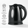 thumbnail image 3 of OVENTE Electric Kettle, 1.7L Fast Boiling Water Heater for Coffee or Tea, BPA Free with Water Level Gauge, Auto Shut-Off, Boil-Dry Protection, Indicator Light and Removable Filter, Black KP72B, 3 of 8