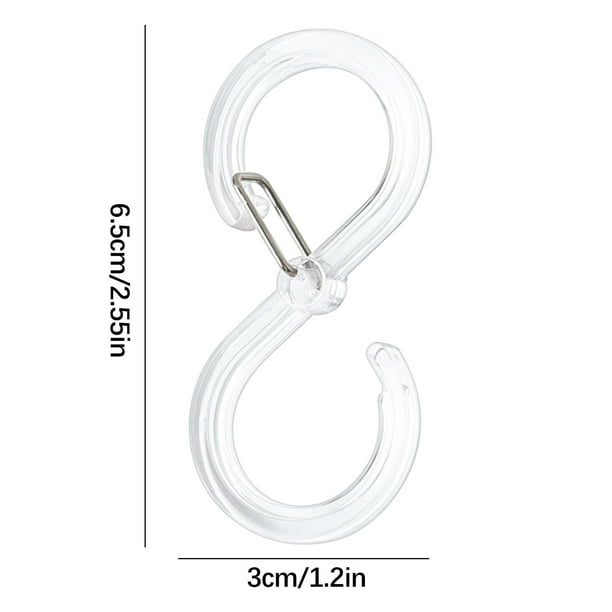 Summer Deal on Clearance 2023! WJSXC 8 Pack S Hooks Large Multifunctional S-shaped  Hook With Buckle S Hook For Hanging Coat ,bag , Cups For Kitchen Bathroom  2.56 Inch B 