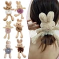 thumbnail image 2 of Chouchous Cheveux Mignons Lapin Élastique Bandeaux Cheveux Mode Femmes Peluche Attache Cheveux Queue de Cheval Étui pour Femmes Filles, 2 of 9