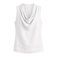 thumbnail image 4 of VNKIDY Womens Cowl Neck Sleeveless Solid Color Textured Tank Top Loose Curved Hem Breathable Summer Casual Daily Vest Tops For Ladies Leisure Top XXL, 4 of 4