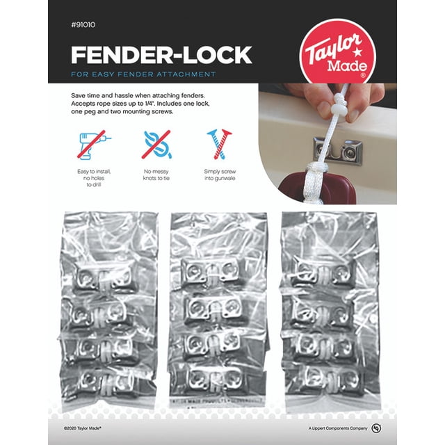 Taylor Made Point Of Purchase Display 91010 Marine Series; Fender Lock Display; Stand-Up Countertop; 12 Pieces