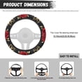 thumbnail image 5 of Uorisanigo Rose Car Steering Wheel Protector Red Steering Wheel Cover for Women Warm Car Steering Wheel Cover for Winter Flannel Car Accessories for SUV Vehicle Sedan Gift for Wife, 5 of 8