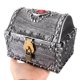 thumbnail image 5 of BRIGHTFUFU Cofre del tesoro pequeño Cofre pirata Cofre del tesoro vintage Cofre del tesoro pequeño con cerradura y llave, 5 of 7