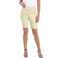 thumbnail image 5 of HDE Pull On Bermuda Shorts For Women Mid Rise 10" Inseam Shorts with Pockets Khaki - M, 5 of 6