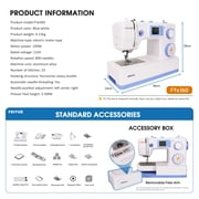 FEIYUE FYe360 Sewing Machine with Adjustable Needle Positions, LCD Display, Automatic Needle Threader, Full Size & Portable, 23 Built-in Stitches