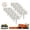 Stone-look Milky White, variant on Garden Edging Border Plastic No Dig Interlocking with Stakes Stone Look Cement Gray 10PC
