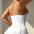thumbnail image 4 of JSGEK Women Corset Style Lace Bustier and Skirt Set with Garter Belt Sheer Mesh Lingerie for Special Occasions White M, 4 of 5