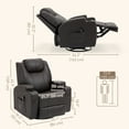 thumbnail image 3 of HOMCOM PU Leather Massage Recliner Chair with 360 Degree Swivel Seat, 3 of 10