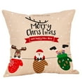 thumbnail image 2 of Hwkond Decorative Pillow Cover Santa Claus Linen Christmas Pillowcase Sofa Car Cushion Cover Home Decor on Clearance, 2 of 5