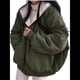 thumbnail image 1 of Chaqueta Reversible Y2k con Capucha y Cremallera para Mujer, Abrigo de Invierno de Forro y Piel, Ropa Coreana Cutecore Verde L, 1 of 7