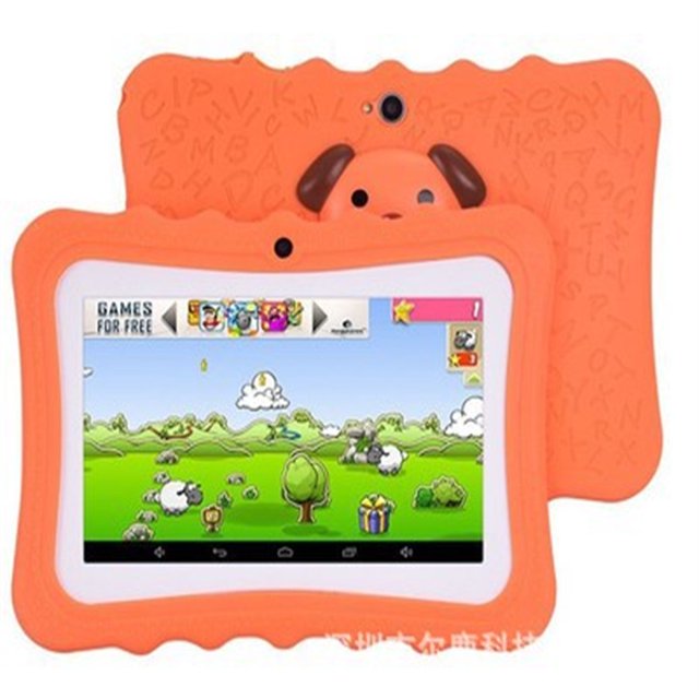 X 7 Inch Android Kids Tablet WiFi Tablet PC for Children Infants Toddlers Children with Silicone Sleeve Pink