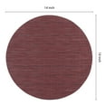 thumbnail image 4 of Unique Bargains Set of 6 Round Placemats for Kitchen Dining Table Decor Burgundy, 4 of 7