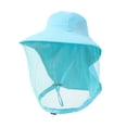 thumbnail image 6 of Fashion Outdoor Face Neck Protection Fishing Sun Cap Bucket Hat Insect Proof Cap Mosquito Hat BLACK, 6 of 8
