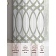 thumbnail image 6 of Abstract Art Sheer Curtains 84 Inches Long 2 Panels Green Grey Twisted Lines Geometric Vintage Light Filtering Semi Sheer Window Curtains Drapes for Bedroom Living Room 52"x84", 6 of 7