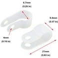 thumbnail image 2 of R-type Cable Clamp 1/4 Inch White Nylon Cable Organizer Clips for Wire Management Pack of 200, 2 of 3